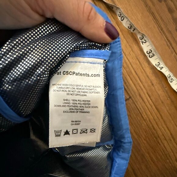 Columbia down fill blue Omni heat puffer ski jacket size M - Picture 7 of 10